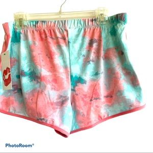 Hot Kiss pastel color tie dye shorts. Juniors L